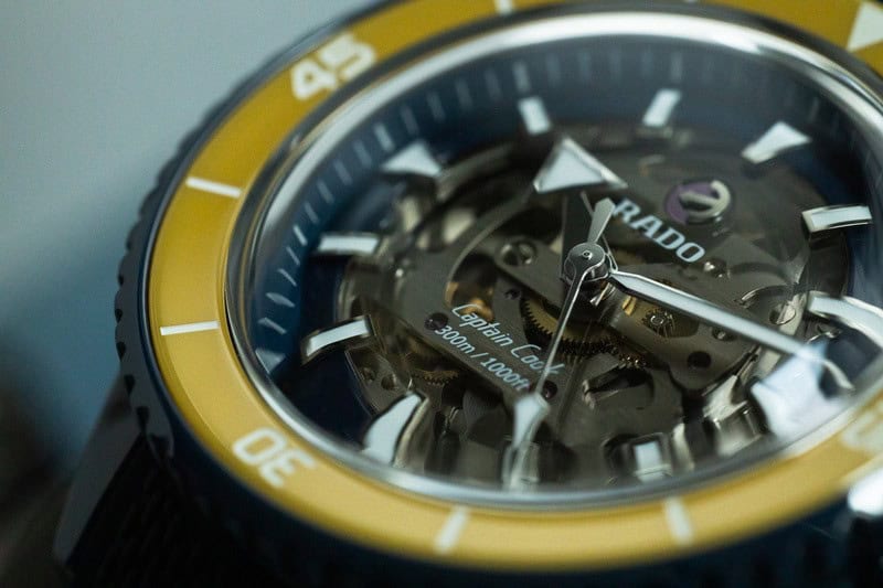 RADO Captain Cook High-Tech Ceramic Skeleton Limited Edition Dial Close-Up