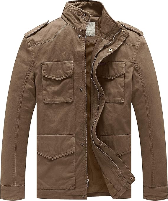 Jaqueta masculina leve estilo militar WenVen